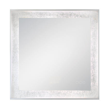 Eurofase Anya 32" x 32" LED Mirror, Anodized Silver, front view