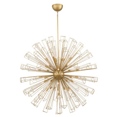 Eurofase Dendelio 54" 35-Light Chandelier, Matte Gold, front view