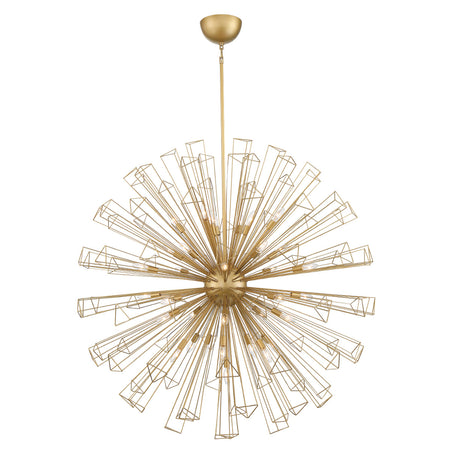Eurofase Dendelio 54" 35-Light Chandelier, Matte Gold, front view