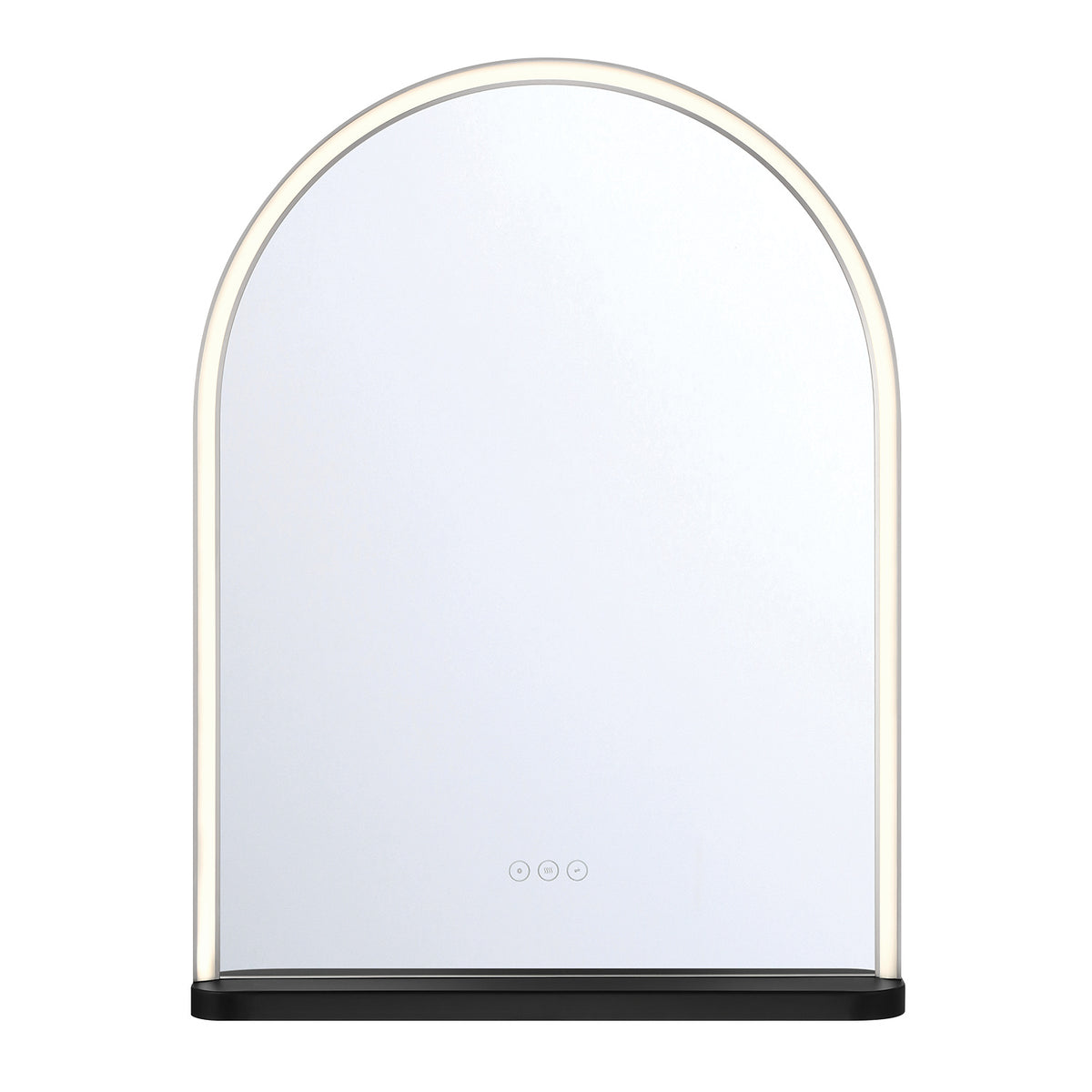 Eurofase Serin 24" x 32" LED Mirror, Satin Nickel-Black Mix, front view