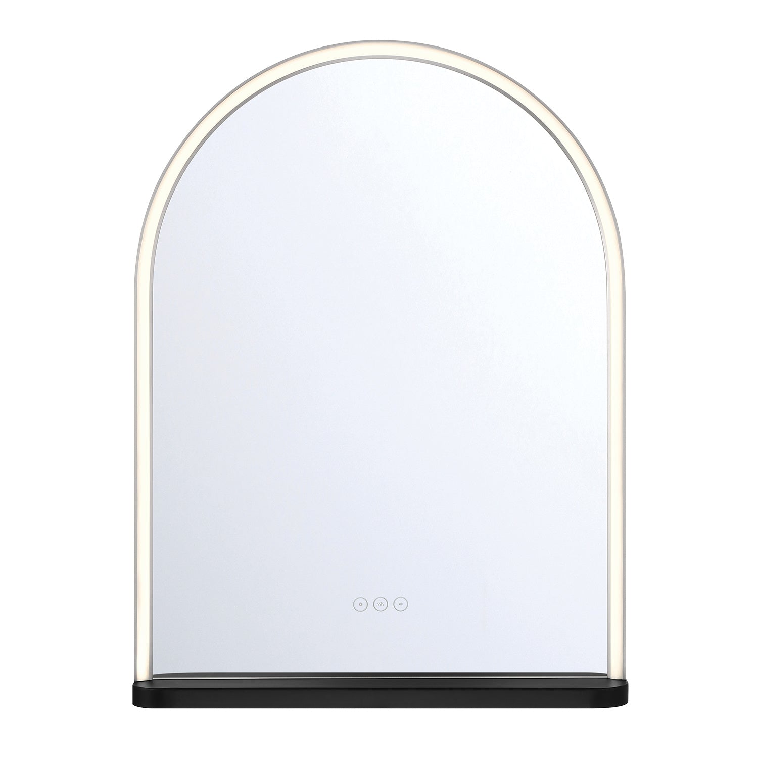 Eurofase Serin 24" x 32" LED Mirror, Satin Nickel-Black Mix, front view