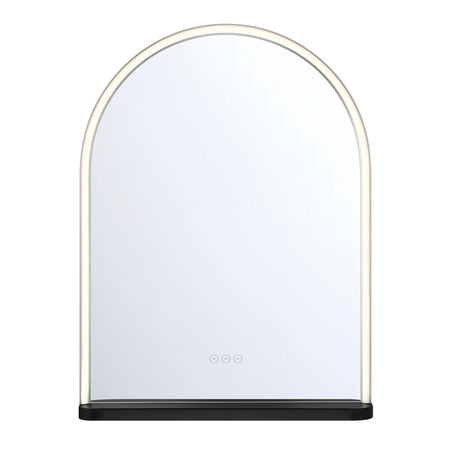 Eurofase Serin 24" x 32" LED Mirror, Satin Nickel-Black Mix, front view