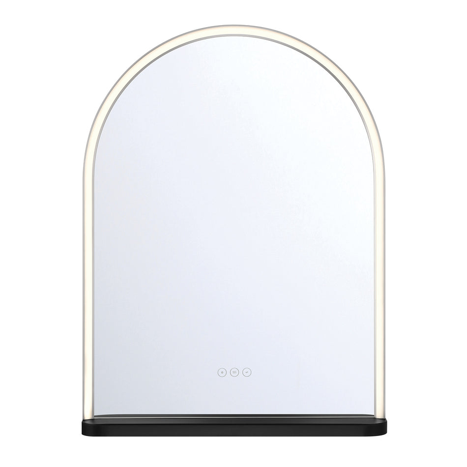 Eurofase Serin 24" x 32" LED Mirror, Satin Nickel-Black Mix, front view