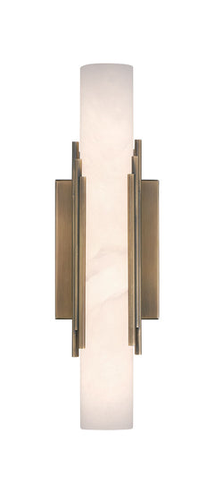 Eurofase Venna 16" Wall Sconce, Antique Brass with Alabaster, front view
