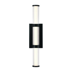 Eurofase Fayton 21" LED Outdoor Wall Light, Matte Black with Clear Glass, front view