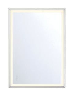 Eurofase Artell 30" x 42" LED Mirror, Brushed Silver, front view