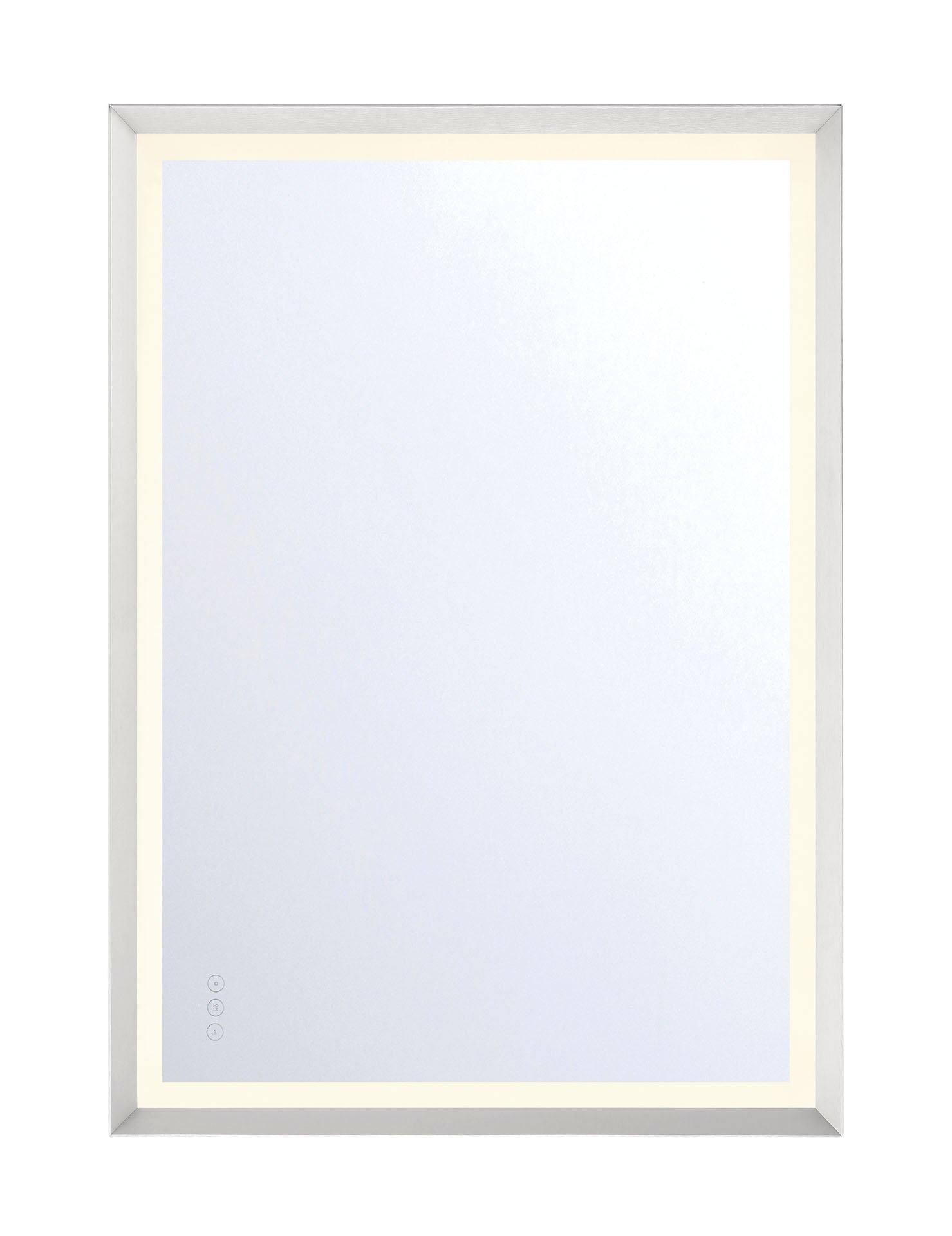 Eurofase Artell 30" x 42" LED Mirror, Brushed Silver, front view