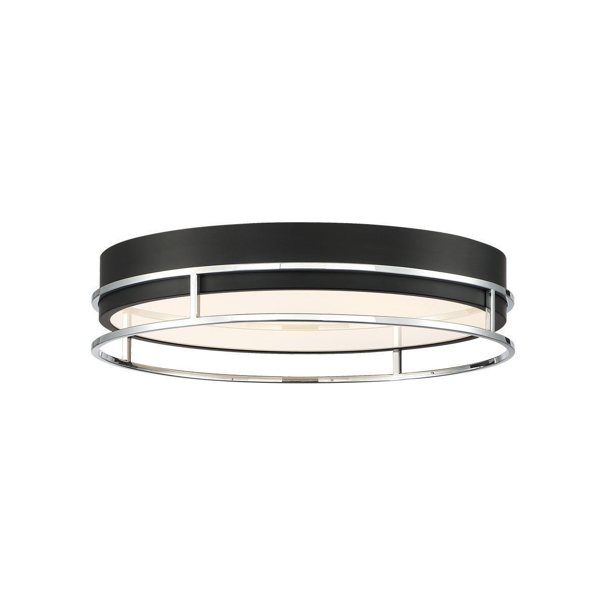Eurofase Grafice 18" LED Flush Mount, Silver-Black Mix, front view