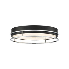 Eurofase Grafice 18" LED Flush Mount, Silver-Black Mix, front view