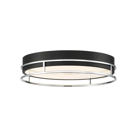 Eurofase Grafice 18" LED Flush Mount, Silver-Black Mix, front view