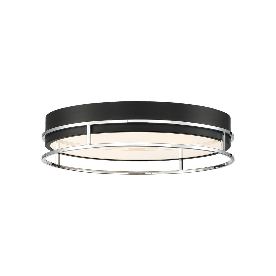 Eurofase Grafice 18" LED Flush Mount, Silver-Black Mix, front view