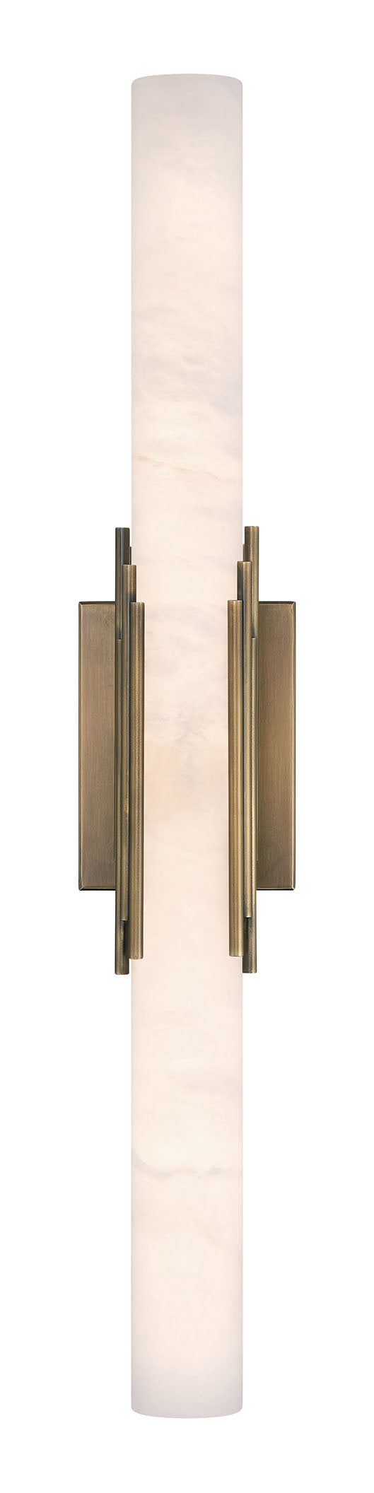 Eurofase Venna 28" Wall Sconce, Antique Brass with Alabaster, front view