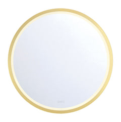 Eurofase Artell 42" x 42" LED Mirror, Brushed Gold, front view