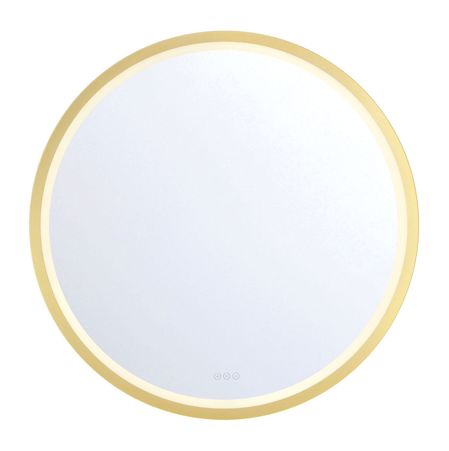 Eurofase Artell 42" x 42" LED Mirror, Brushed Gold, front view