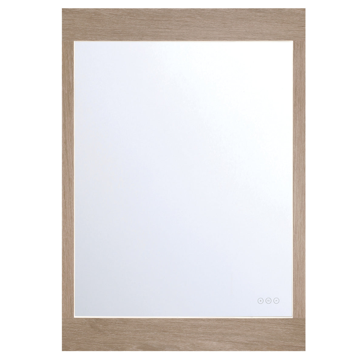 Eurofase Mogano 30" x 42" LED Mirror, White Oak, front view