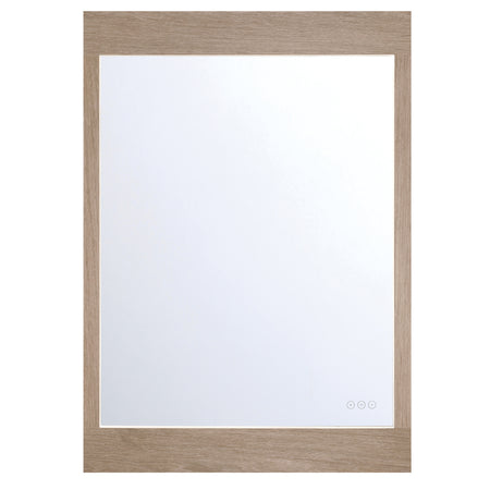 Eurofase Mogano 30" x 42" LED Mirror, White Oak, front view