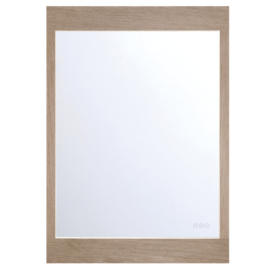 Eurofase Mogano 30" x 42" LED Mirror, White Oak, front view