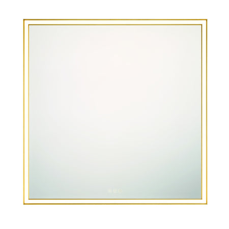 Eurofase Nixon 36" x 36" LED Mirror, Anodized Gold, front view