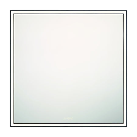 Eurofase Nixon 36" x 36" LED Mirror, Anodized Black, front view