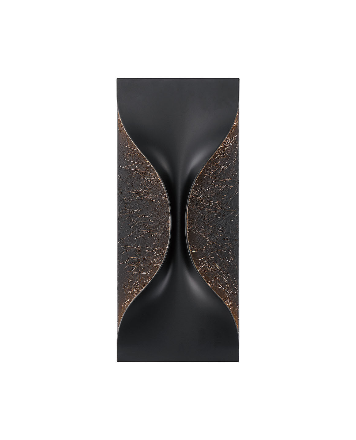 Eurofase Shayla 14" LED Outdoor Wall Light, Sisal Gold Black Mix, front view