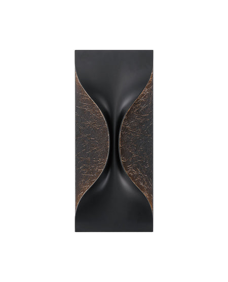 Eurofase Shayla 14" LED Outdoor Wall Light, Sisal Gold Black Mix, front view