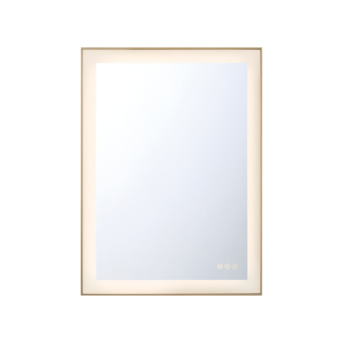 Eurofase Lenora 22" x 30" LED Mirror, Anodized Gold, front view