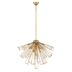 Eurofase Dendelio 30" 13-Light Chandelier, Matte Black, front view
