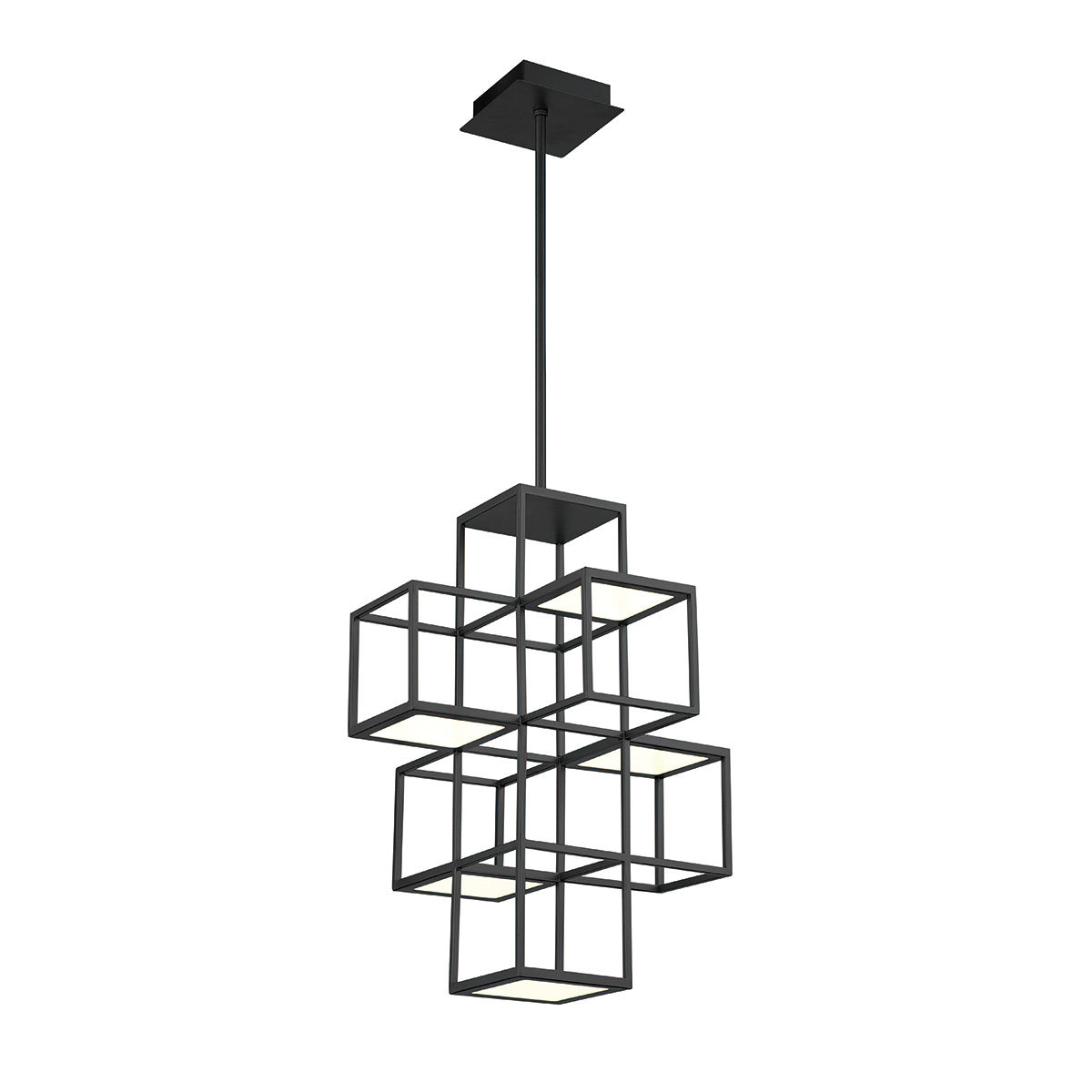 Eurofase Ferro 21" 5-Light LED Chandelier, Matte Black, front view