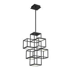 Eurofase Ferro 21" 5-Light LED Chandelier, Matte Black, front view
