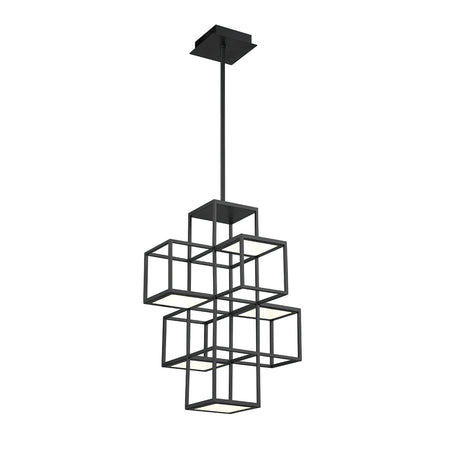 Eurofase Ferro 21" 5-Light LED Chandelier, Matte Black, front view