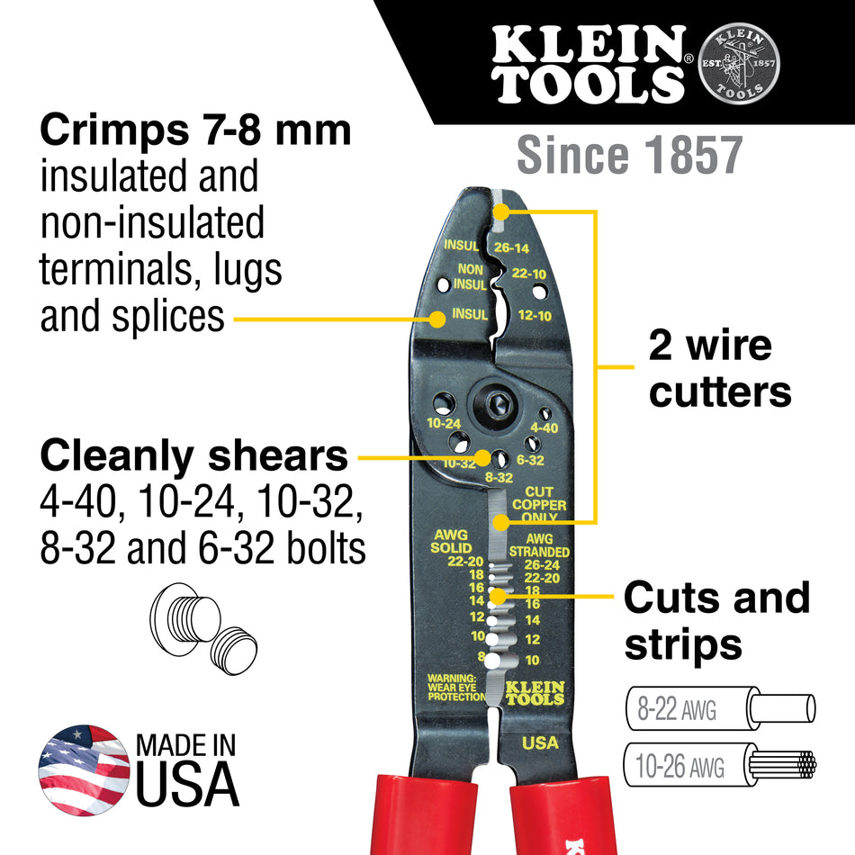 Multi-Purpose Electricians Tool 8-22 AWG