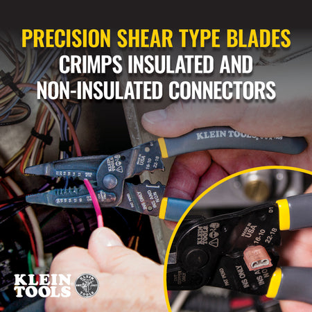 Klein-Kurve® Long-Nose Wire Stripper/Crimper