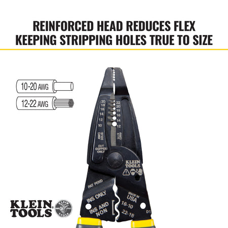 Klein-Kurve® Long-Nose Wire Stripper/Crimper
