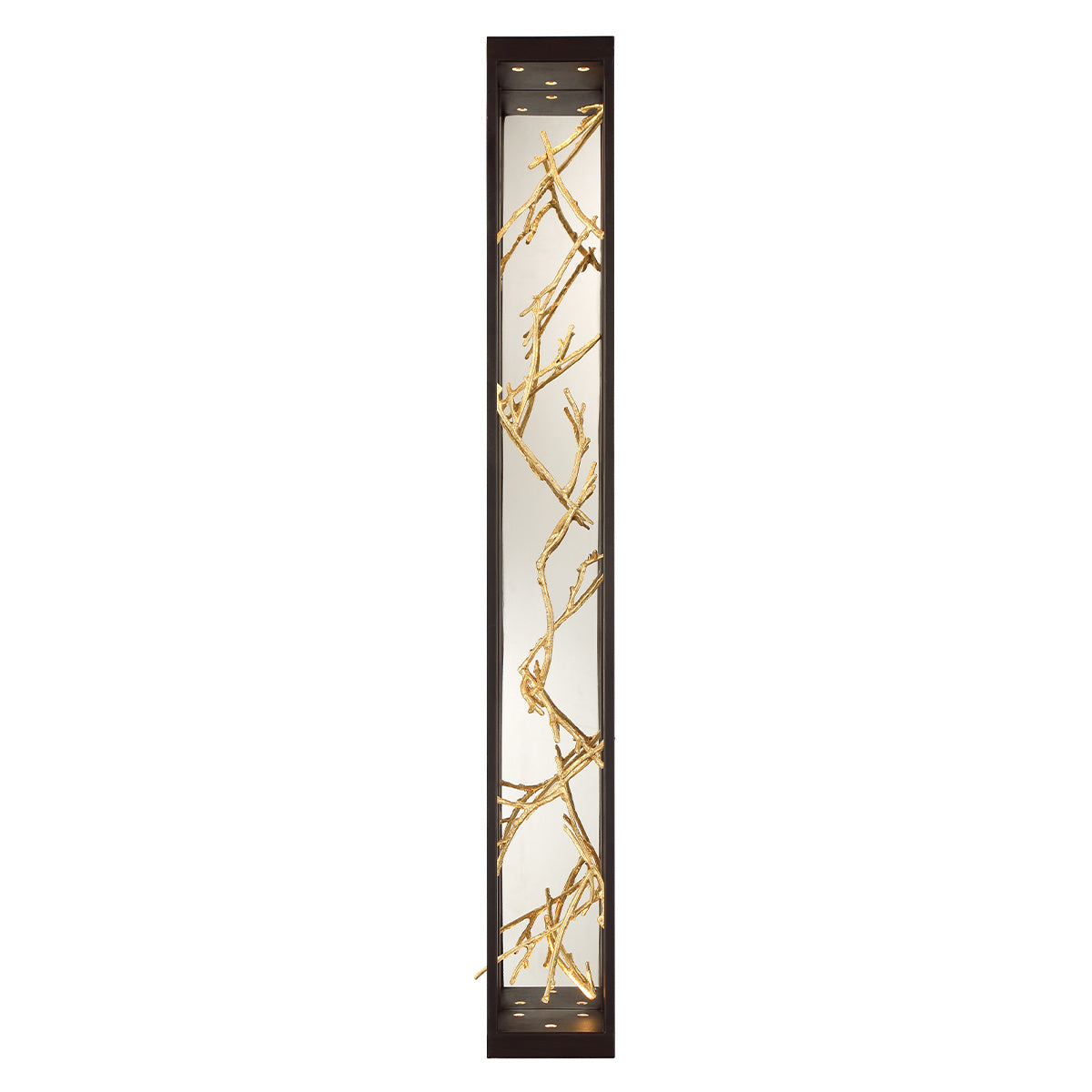 Eurofase Aerie 48" 6-Light LED Outdoor Wall Light, Gold-Black Mix, front view