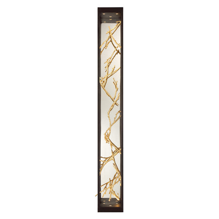 Eurofase Aerie 48" 6-Light LED Outdoor Wall Light, Gold-Black Mix, front view