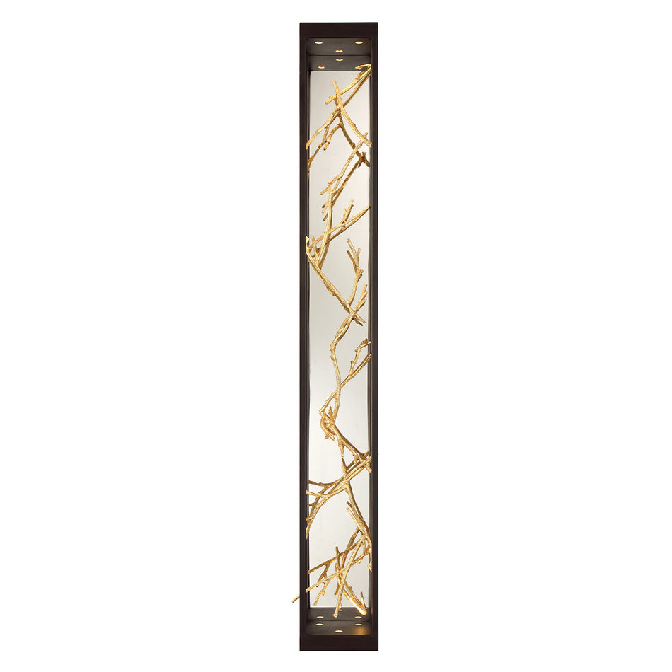 Eurofase Aerie 48" 6-Light LED Outdoor Wall Light, Gold-Black Mix, front view