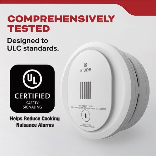 A photo of a , by 10SDR-CA DETECT Compact Smoke Alarm, AA Battery Powered - Kidde eCommerce - Maple Electric Supply in Canada