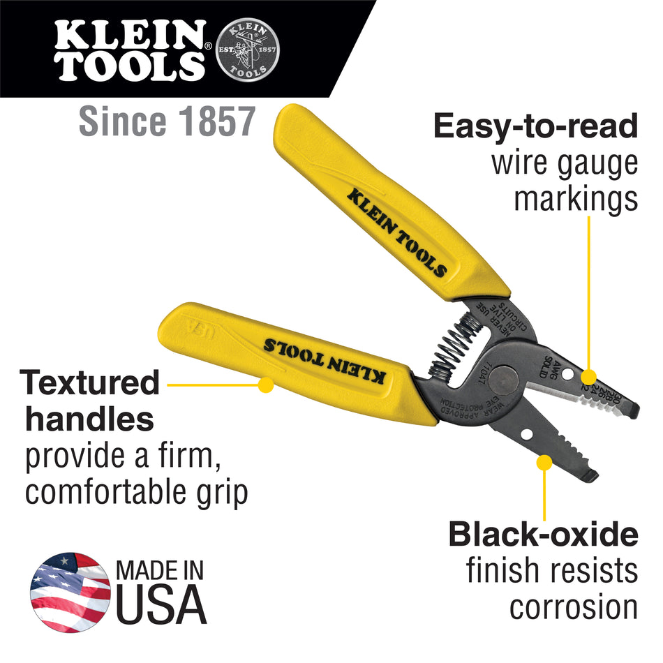 Klein Tools 11047 Wire Stripper/Cutter, 22-30 AWG Solid Wire - additional view