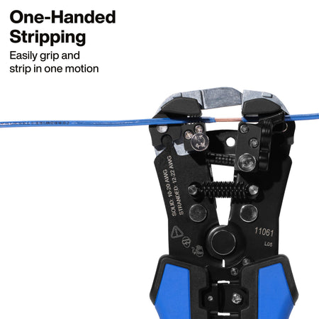 Wire Stripper and Cutter, Self-Adjusting