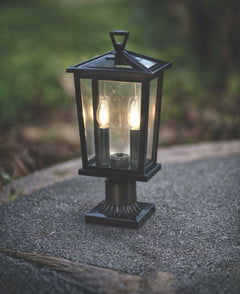 A photo of a , by Outdoor post lamp Pillar Antique MB2602-2GM - LED4M eCommerce - Maple Electric Supply in Canada