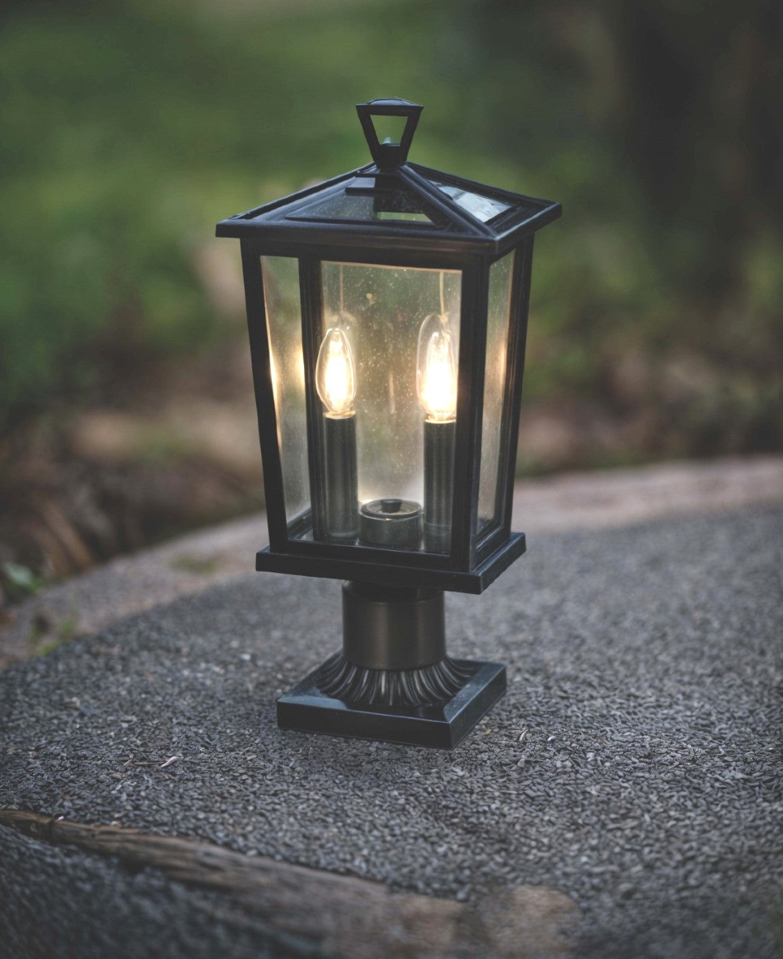 A photo of a , by Outdoor post lamp Pillar Antique MB2602-2GM - LED4M eCommerce - Maple Electric Supply in Canada