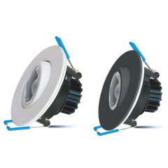 A photo of a , by SLIM3GIM-5CCT-BLK BLACK 3" 5 adjustable CCT slim light with tilting gimbal light source for directional lighting - Ortech eCommerce - Maple Electric Supply in Canada