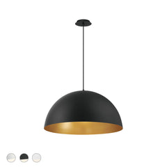 Eurofase Laverton 24" LED Pendant, Gold-Black Mix, front view