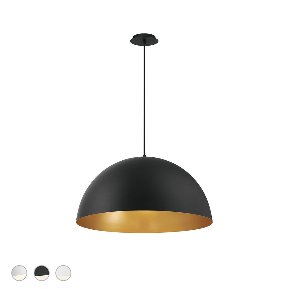 Eurofase Laverton 24" LED Pendant, Gold-Black Mix, front view