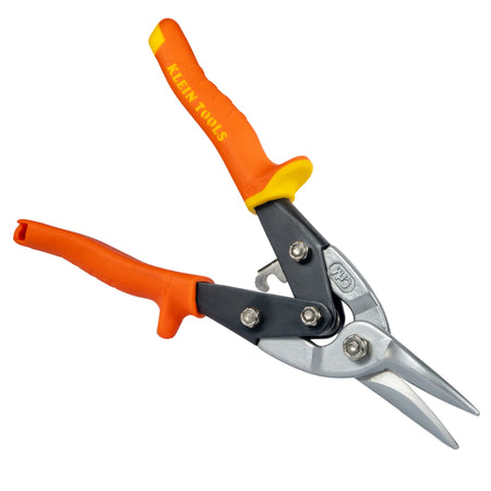 Klein Aviation Snips with Wire Cutter, Straight