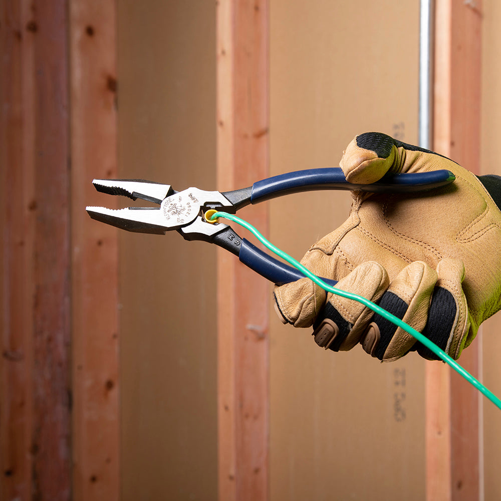 A photo of a High-Leverage - Universal (Connector Crimping), by Universal Combination Pliers, 8-Inch - Klein Tools eCommerce - Maple Electric Supply 