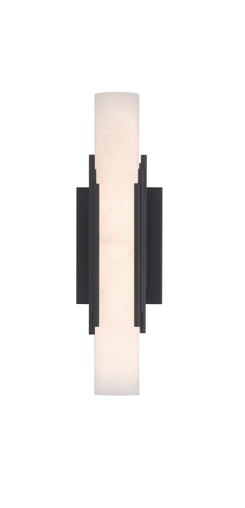 Eurofase Venna 16" Outdoor Wall Light, Urban Bronze with Alabaster, front view