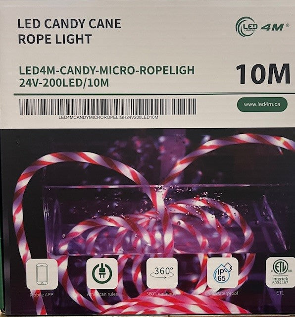 LED4M-CANDY-MICRO-ROPELIGH-24V-200LED10M - Maple Electric Supply 