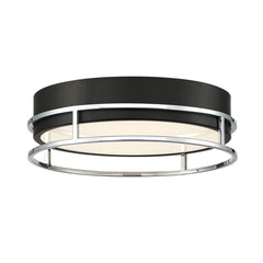Eurofase Grafice 13" LED Flush Mount, Silver-Black Mix, front view