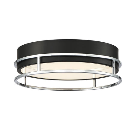 Eurofase Grafice 13" LED Flush Mount, Silver-Black Mix, front view